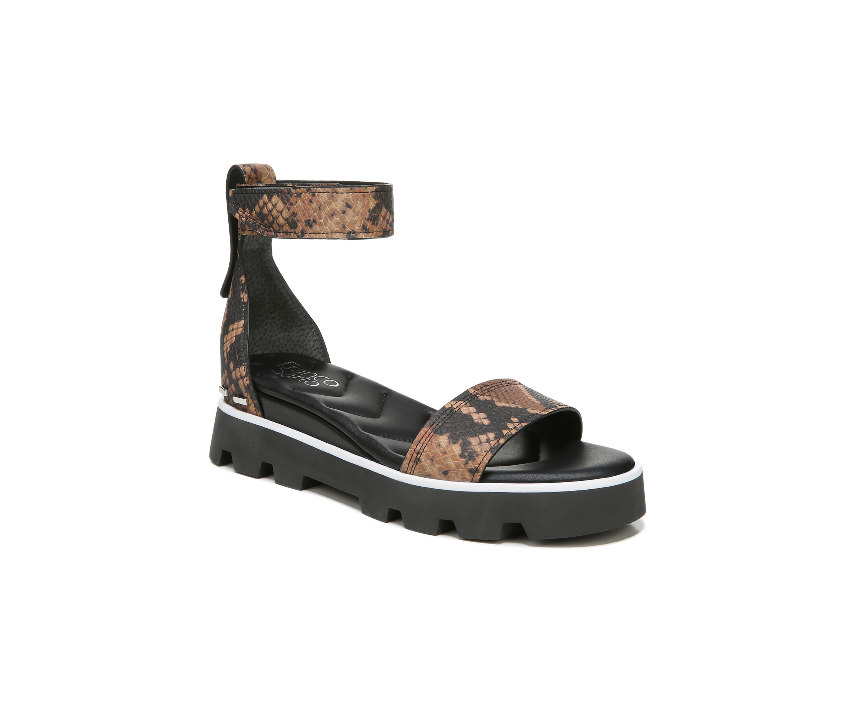 Umbria Cognac Lugged Sandals