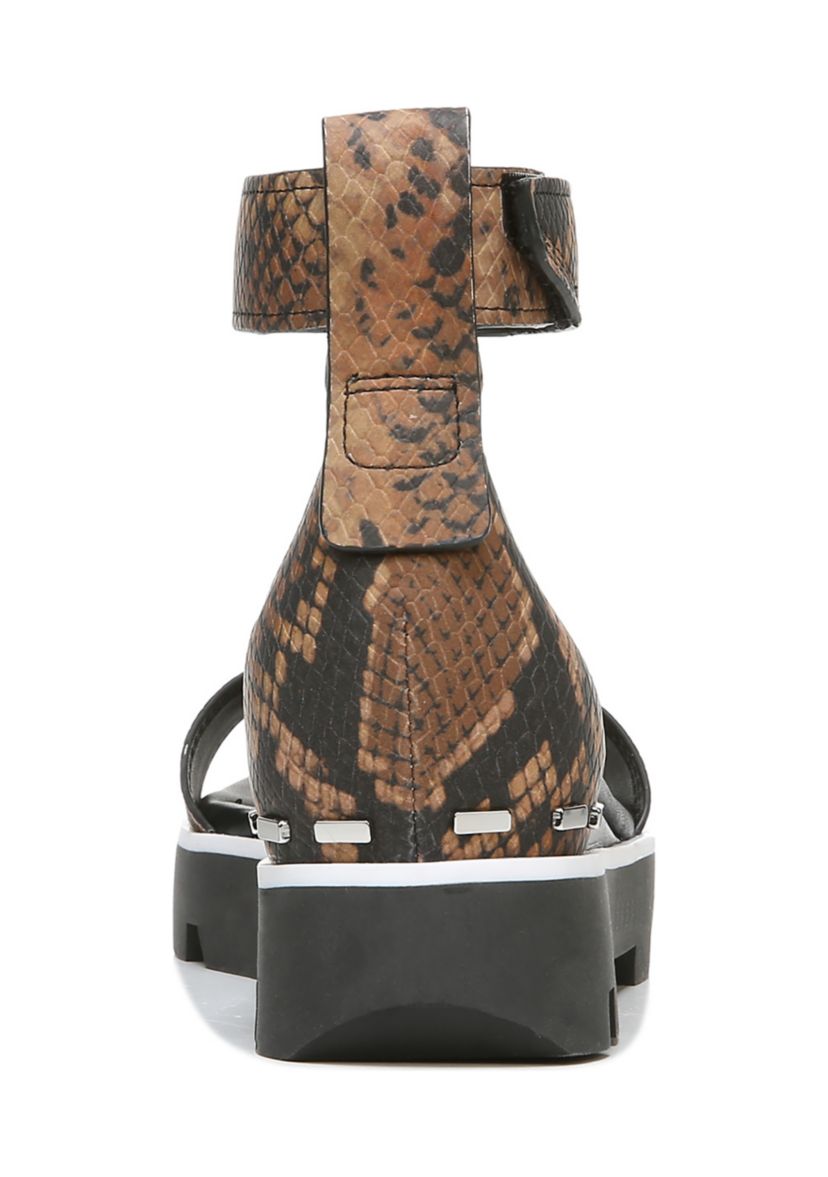Umbria Cognac Lugged Sandals