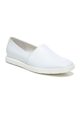 L-Bonza White Slip-Ons