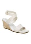 L-Stud Ankle Strap Wedge Sandals 