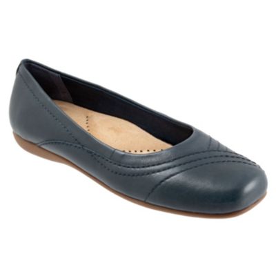 Trotters Women's Sasha Flats, Navy Blue, 9.5N