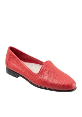 Trotters Women's Liz Tumbled Loafers, Red, 10.5WW -  0887246878323