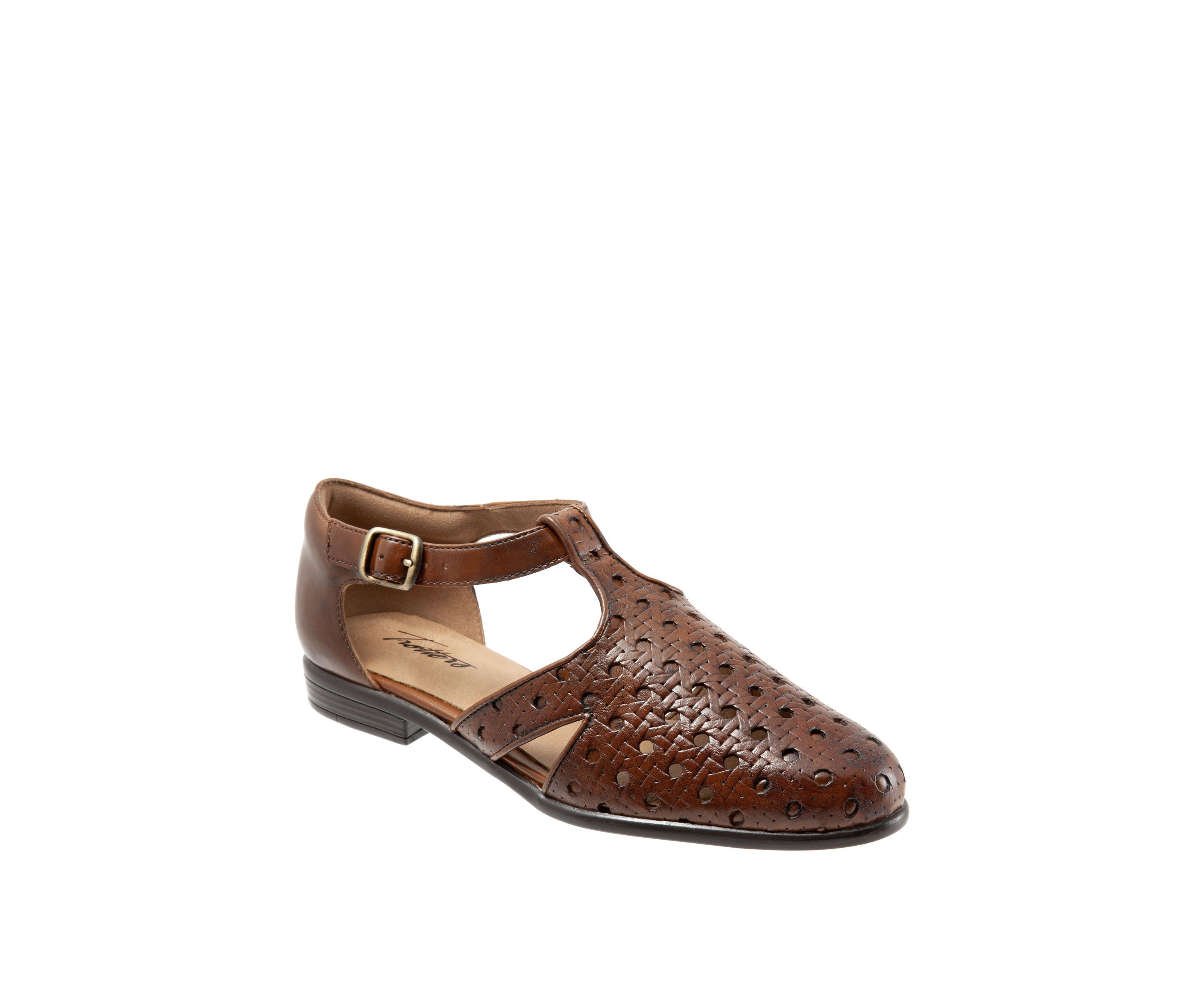 Leatha Weaved Cut Out Flats