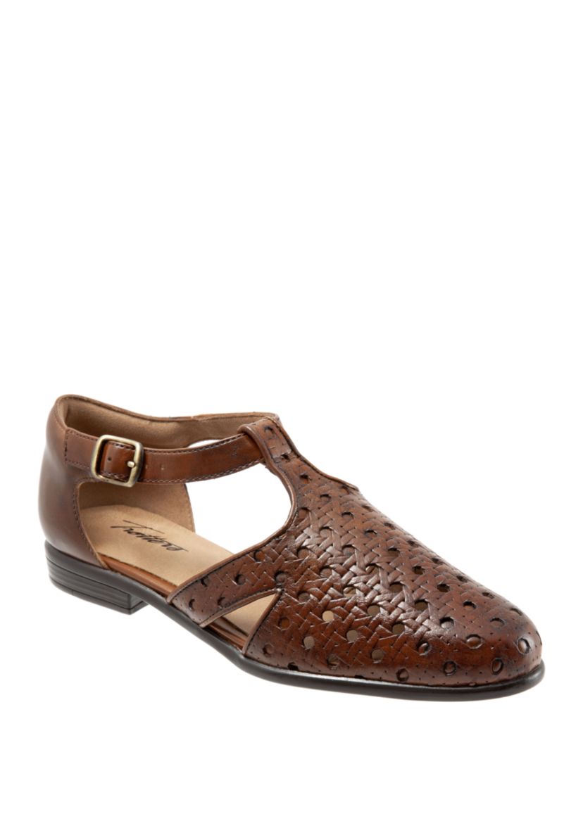 Leatha Weaved Cut Out Flats