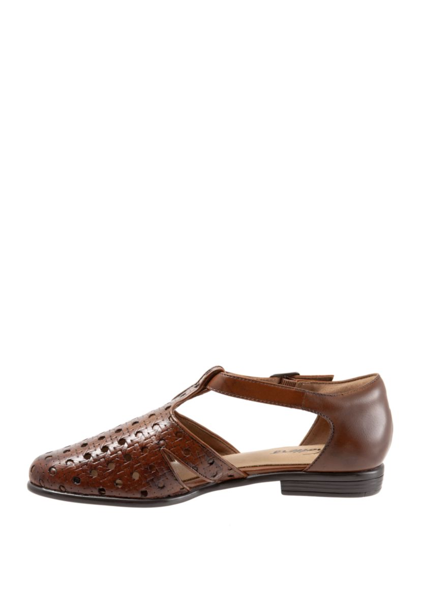 Leatha Weaved Cut Out Flats