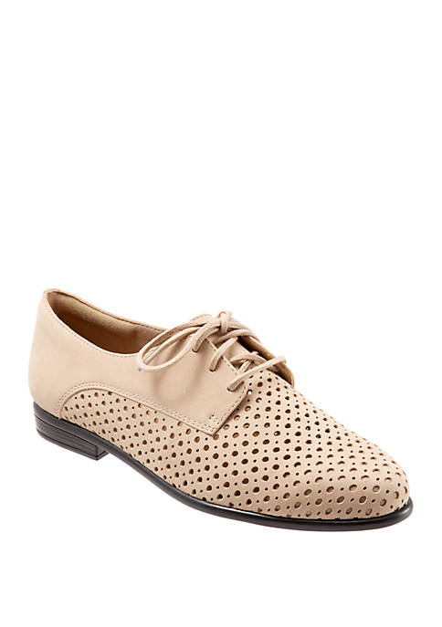 Lizzie Perforated Lace Up Loafers