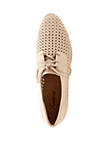 Lizzie Perforated Lace Up Loafers