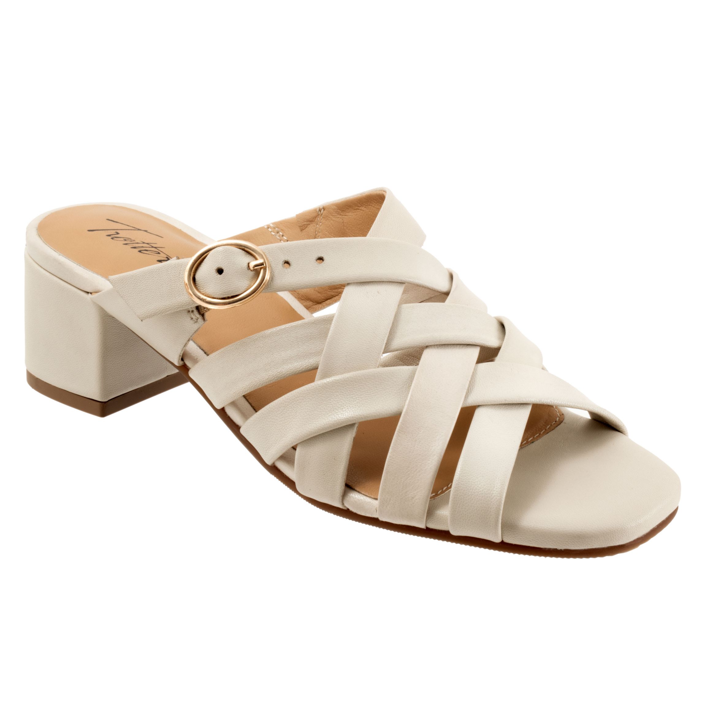 A strappy sandal with a chunky heel, the Lauri goes on easy and looks great. Surround your feet in the comfort of the Lunas full leather lining and cushioned footbed.