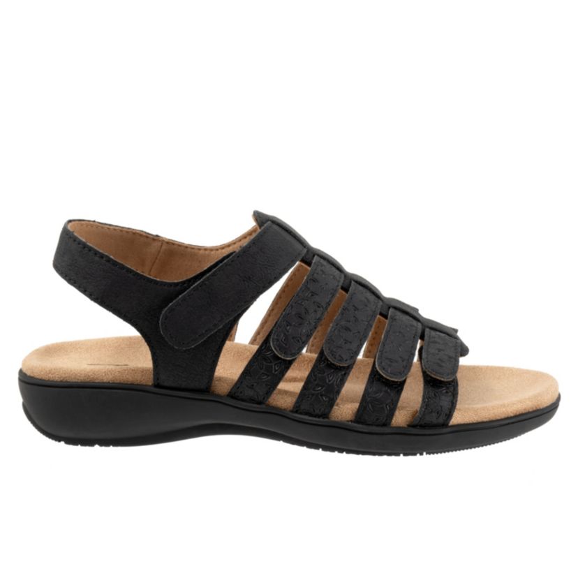 The Tiki Tool takes the Tiki sandal another direction with a beautiful floral pattern embossed on the straps. A memory foam cushioned and contoured footbed with arch support provides all day comfort and all of the straps are adjustable to fit you.