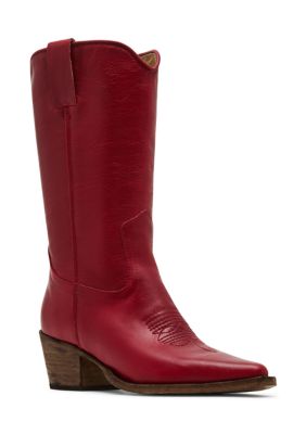 Steve Madden Women's Albany Western Boots, Red, 7M