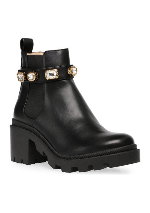 Amulet Jeweled Chunky Chelsea Booties