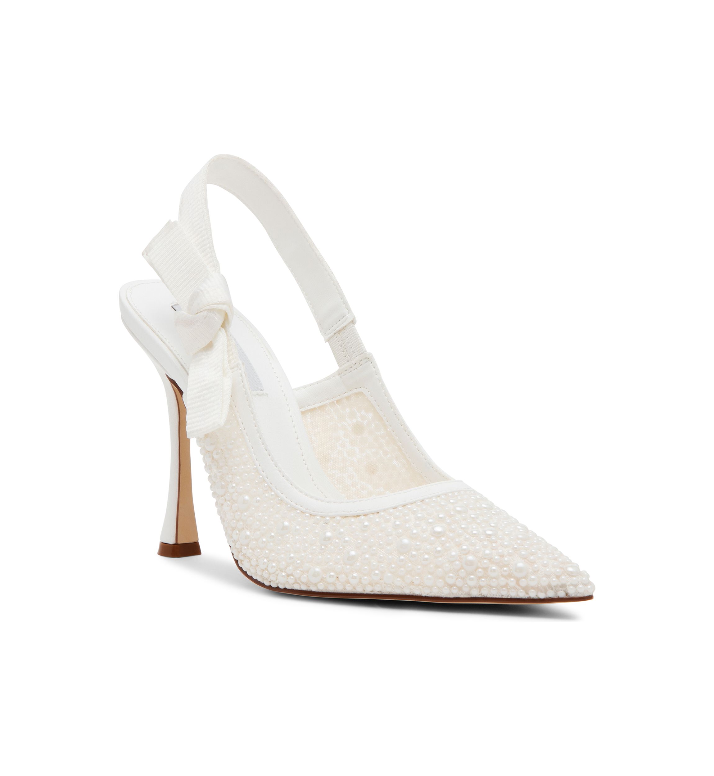 Bri Pearl Bow Slingback Heels