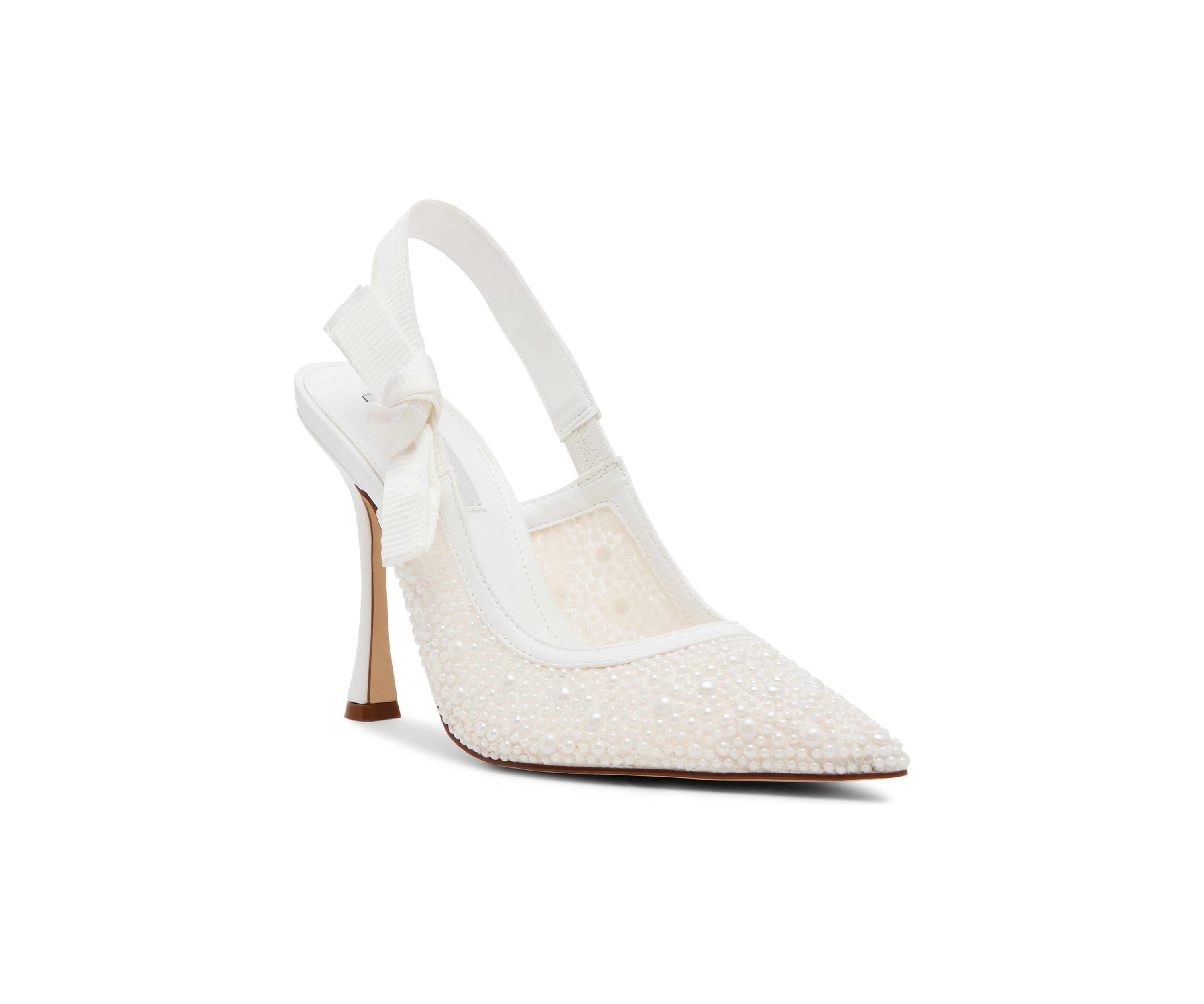 Bri Pearl Bow Slingback Heels