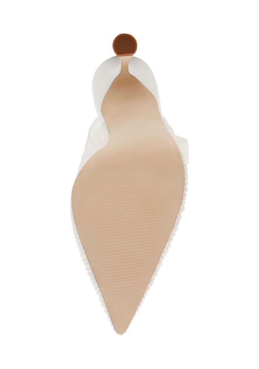 Bri Pearl Bow Slingback Heels