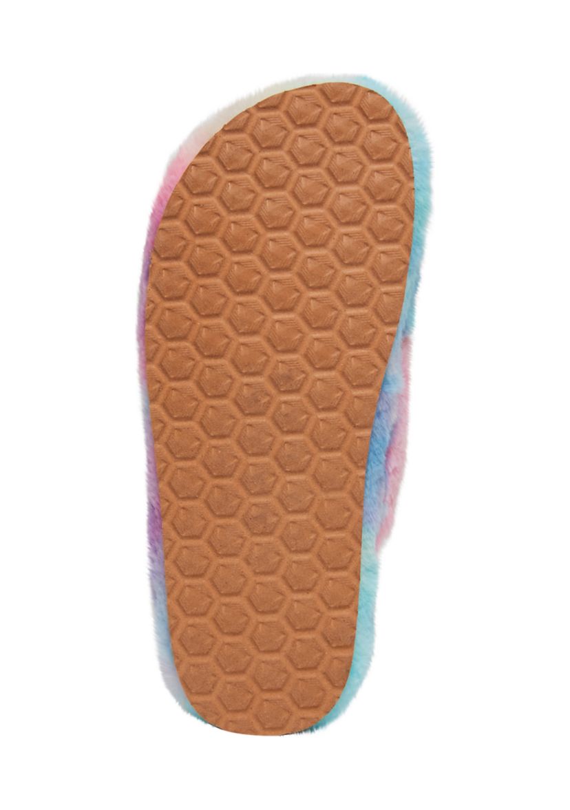 Fuzed Criss Cross Slippers