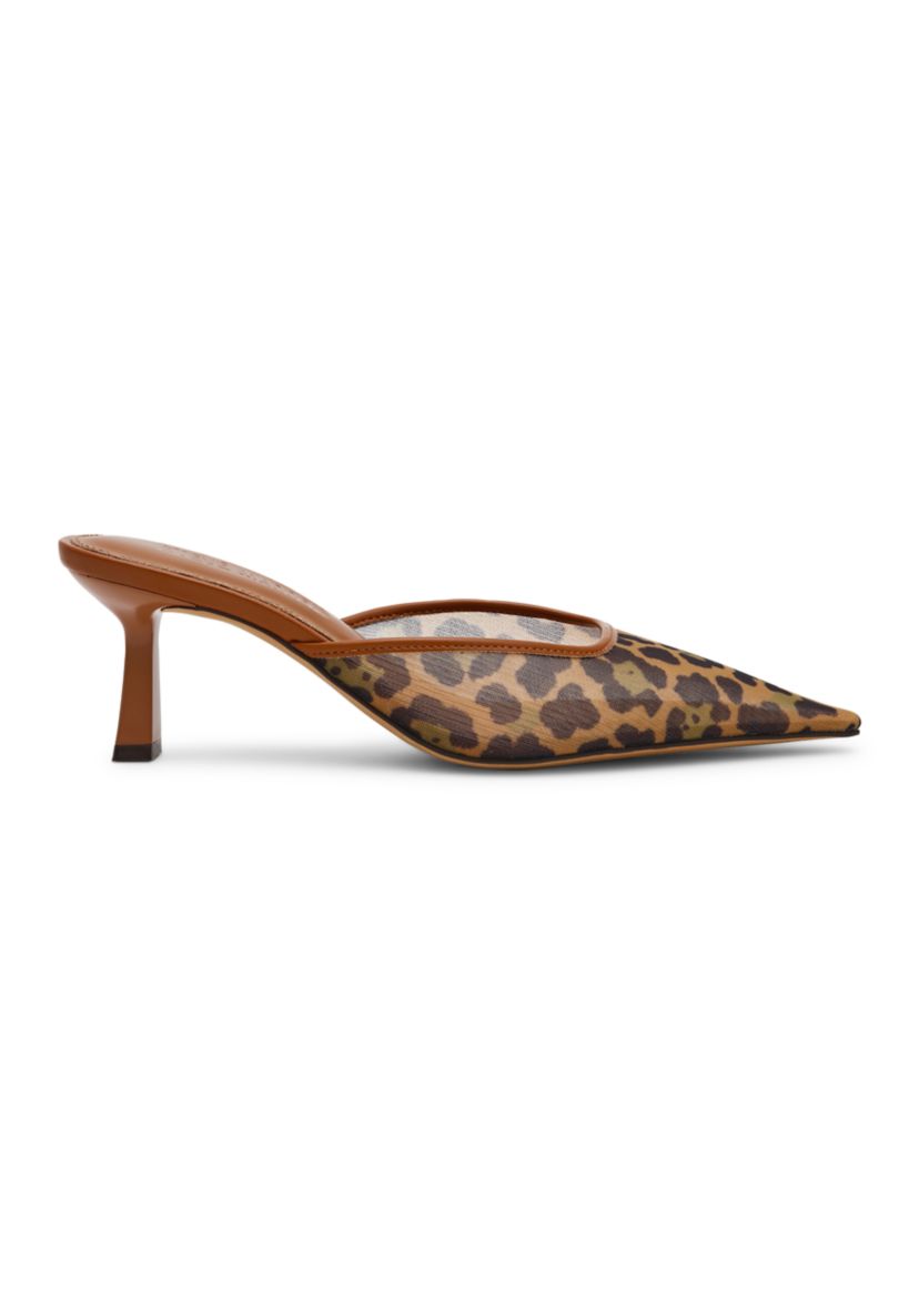 Lisbeth Leopard Mesh Mules