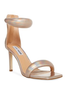 steve madden partay metallic ankle strap dress sandals Steve Madden Partay Heel In Metallic - Bronze