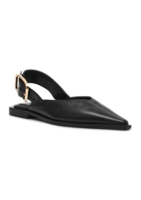 Steve Madden Shay Mule Slingback Flats, Black, 7.5M