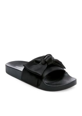 bikini bow slide sandals