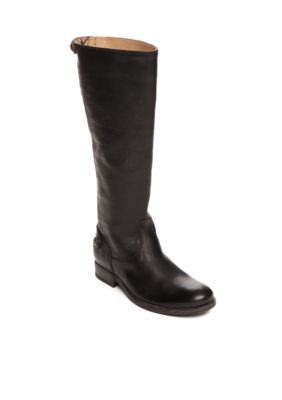 frye melissa button back zip boot extended calf