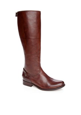 melissa button back zip boot cognac