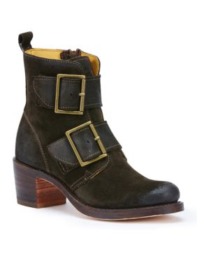 frye double buckle boots