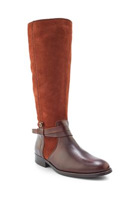 Frye Women's Melissa Belted Tall Boots, Brown, 6M -  0196485016275