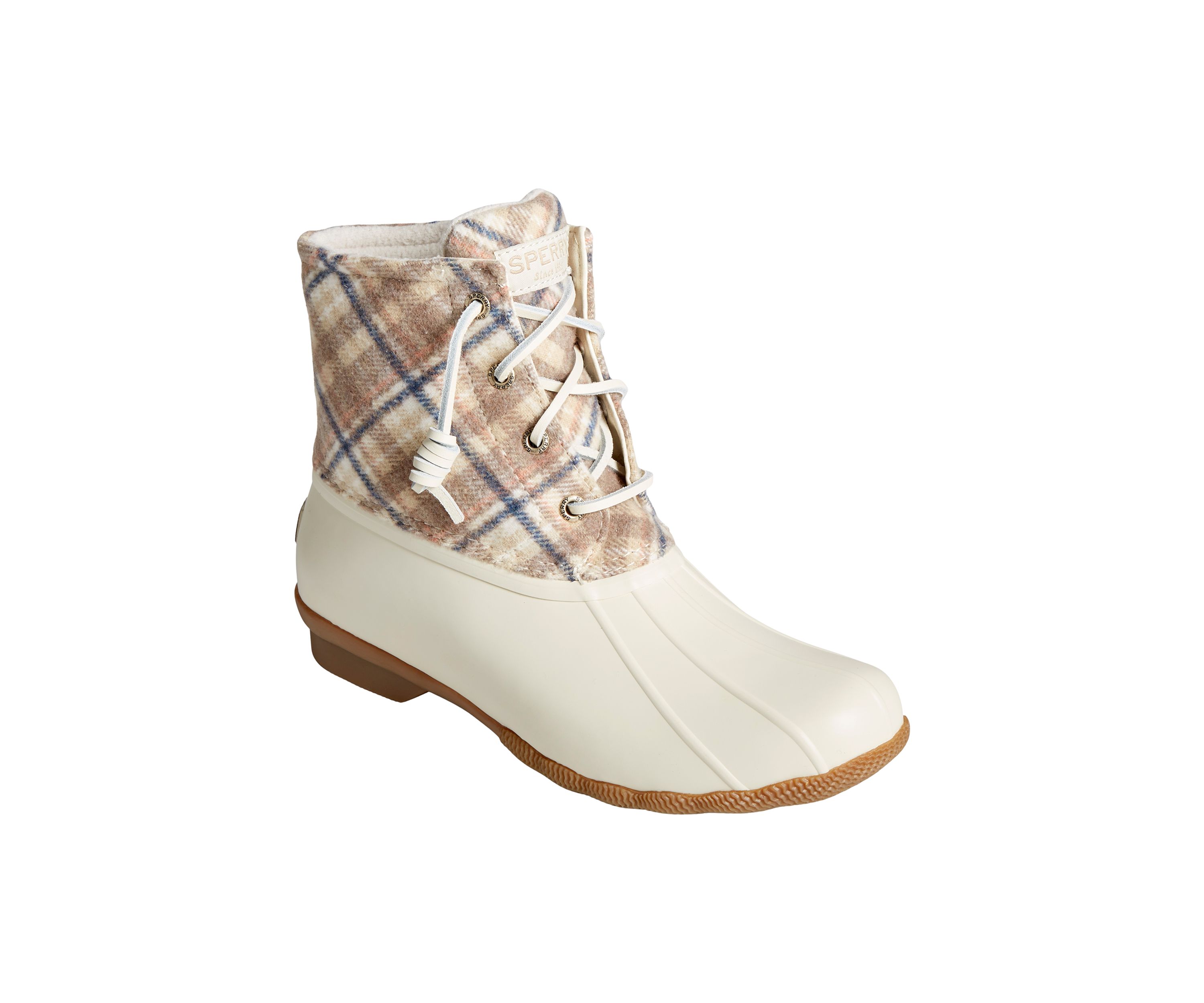 Saltwater Plaid Wool Duck Boots