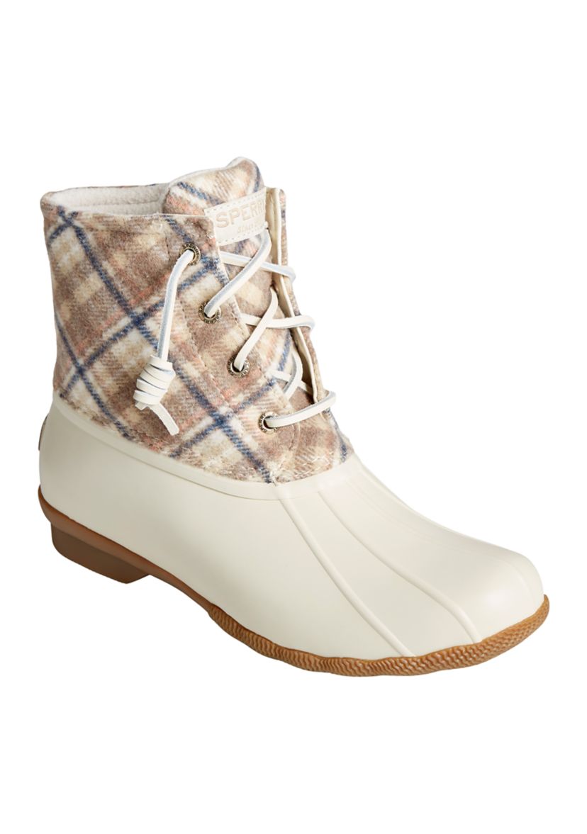 Saltwater Plaid Wool Duck Boots