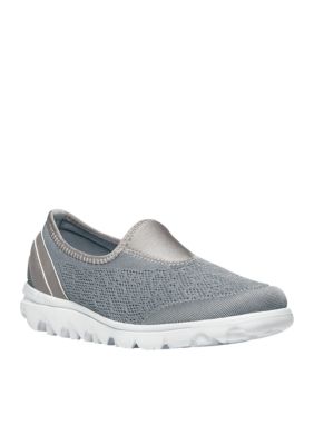 Propét Women's TravelActiv Slip-On Sneakers, Silver, 10N
