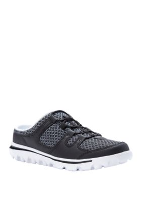 Propét Women's TravelActiv Slide Sneaker, Black, 11WW