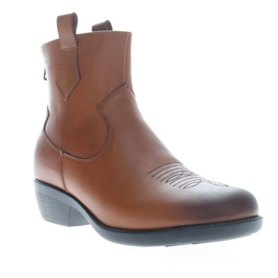 Propét Women's Maisie Western Style Boots, Brown, 8W