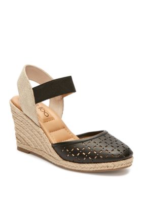 Me Too Bess Perforated Closed Toe Wedge Espadrille Sandals Belk