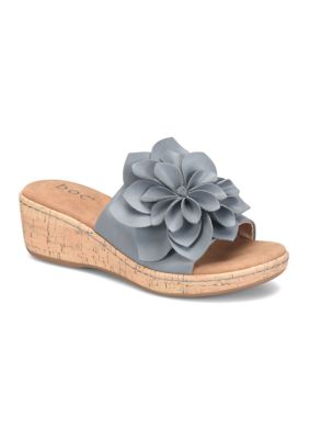 b.ø.c Women's Stefanie Wedge Sandals, Light Blue, 10M