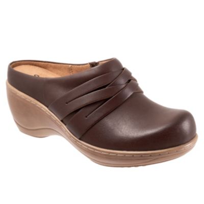 Softwalk Women's Mackay Clogs, Dark Brown, 9W -  0192681874190