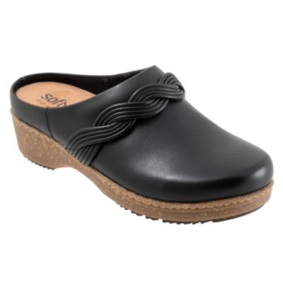 Softwalk Women's Arvada Twist Clogs, Black, 7WW -  0197061321738