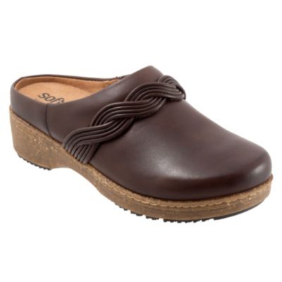 Softwalk Women's Arvada Twist Clogs, Dark Brown, 7.5M -  0197061322148