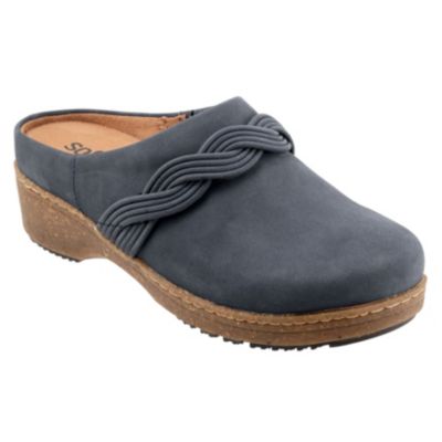 Softwalk Women's Arvada Twist Clogs, Navy Blue, 6.5WW -  0197061322483