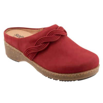 Softwalk Women's Arvada Twist Clogs, Red, 10.5WW -  0197061323206