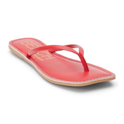 Beach by Matisse Women's Bungalow Thong Sandal, Red, 7M