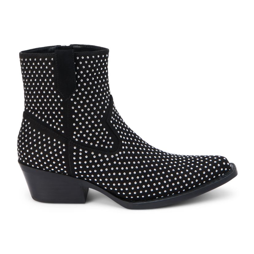Vegan, western inspired ankle boot with stud detail.