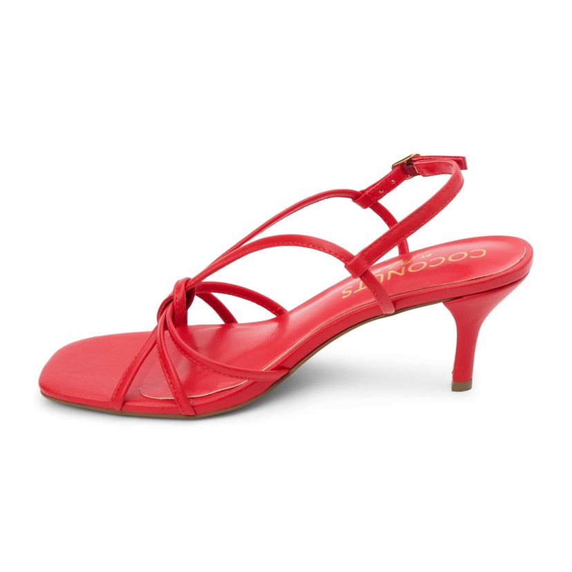 Vegan strappy heeled sandal