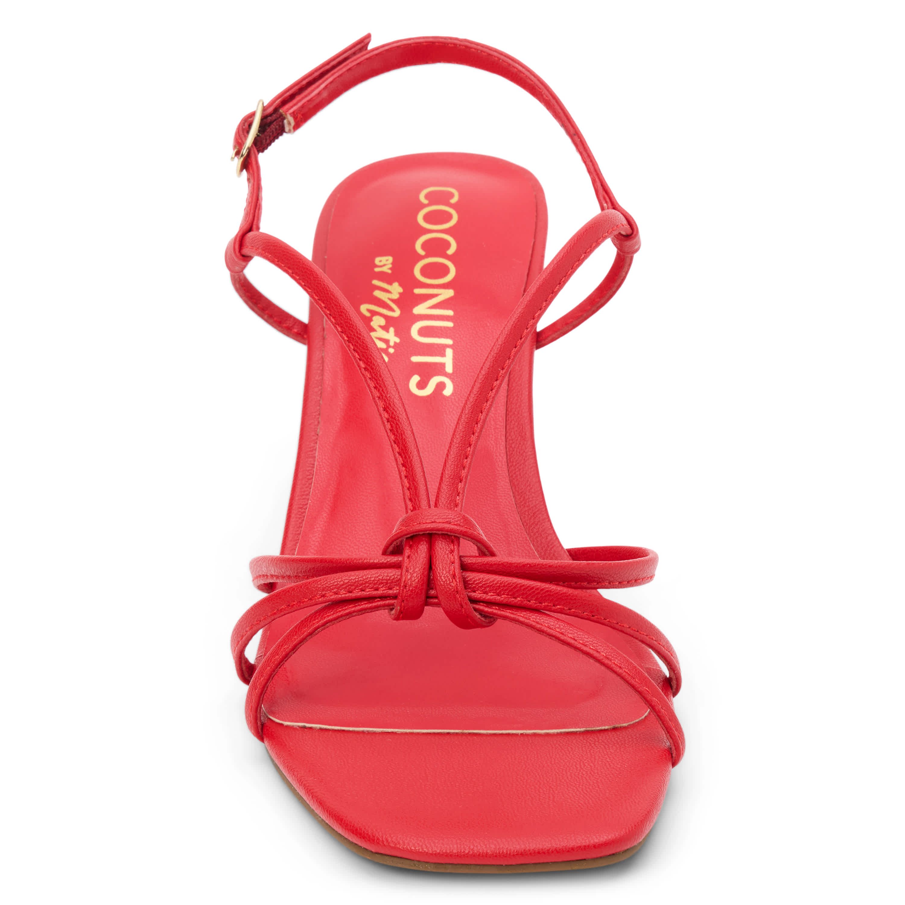 Vegan strappy heeled sandal