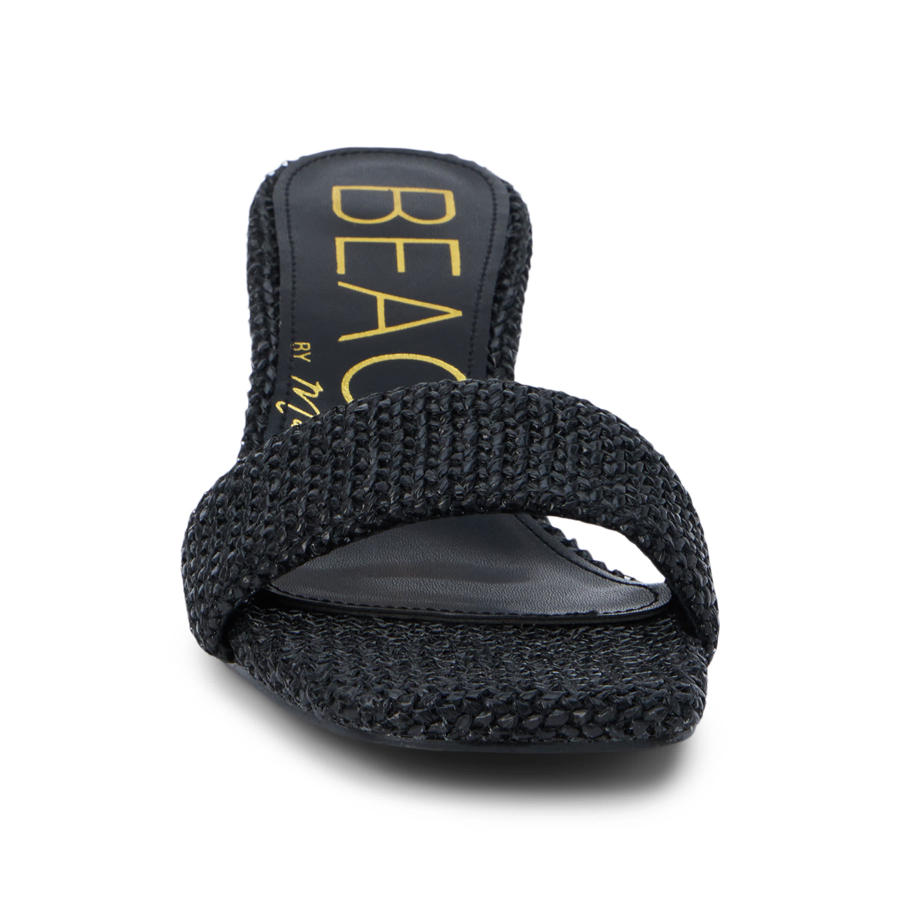 Vegan, single band Kitten heel heel heel sandal.