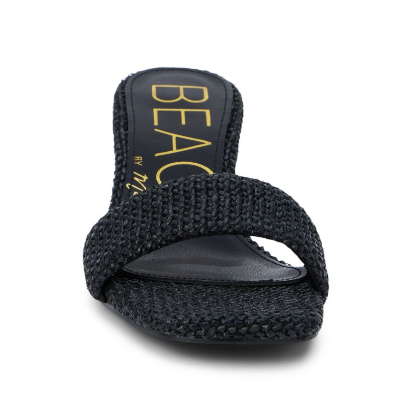 Vegan, single band Kitten heel heel heel sandal.