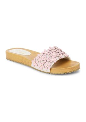Coconuts by Matisse Women's Vegan One-Band Sandals with Flower Appliqué