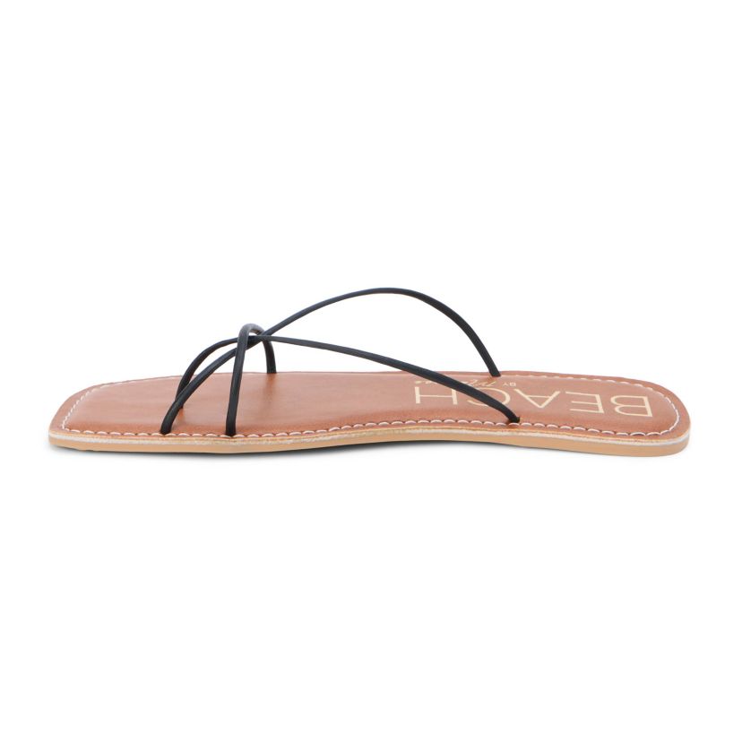 Strappy flat sandal.
