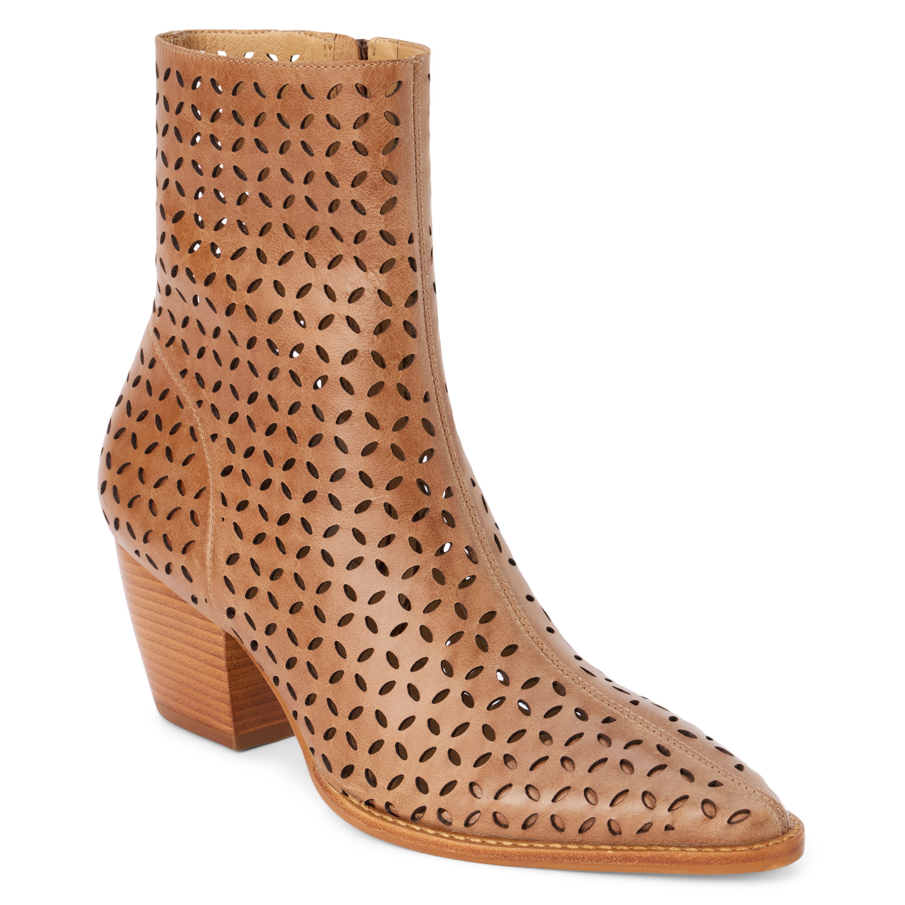 western-inspired modern ankle boot with a pointed toe.