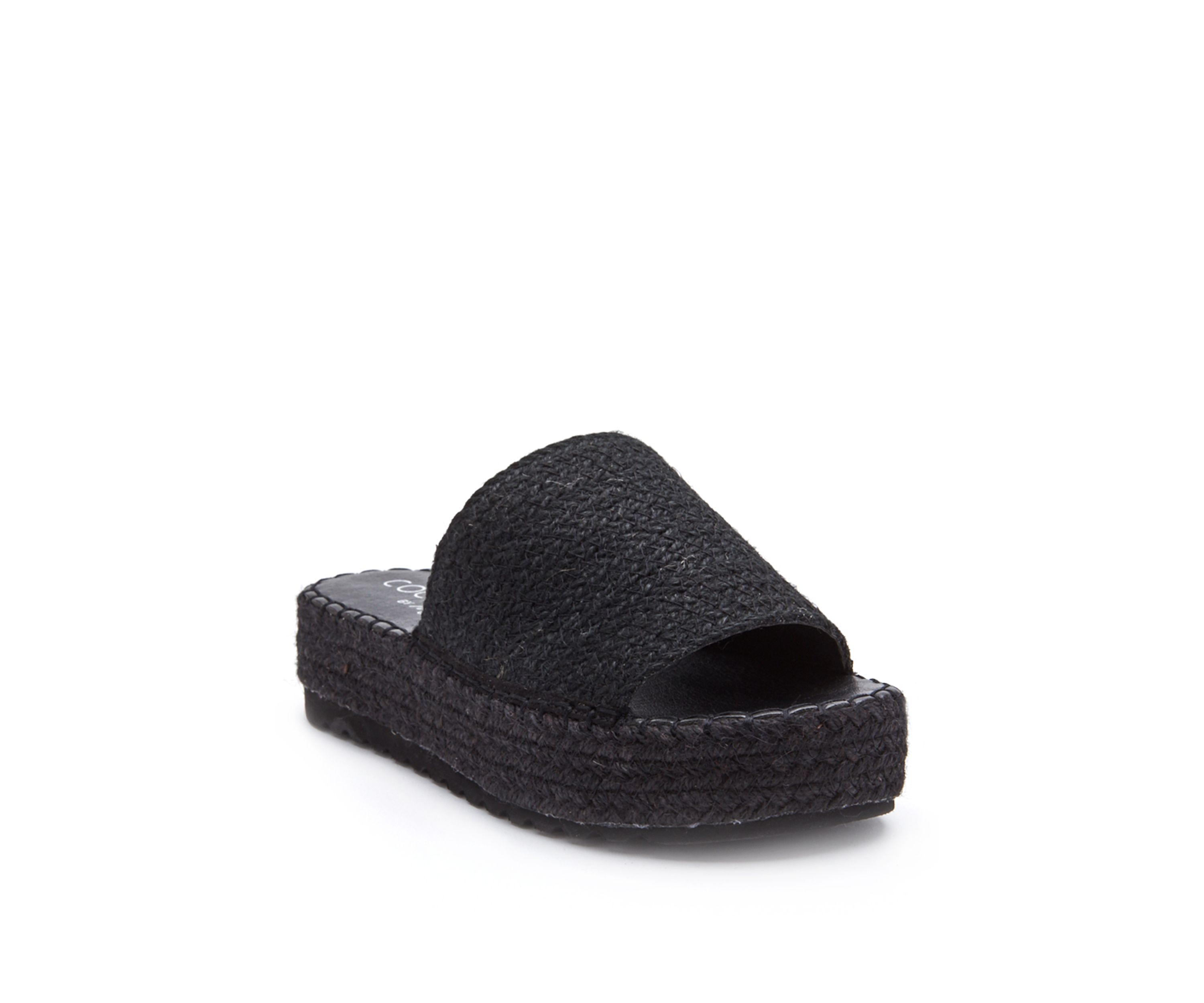 Vegan, one band platform sandal.