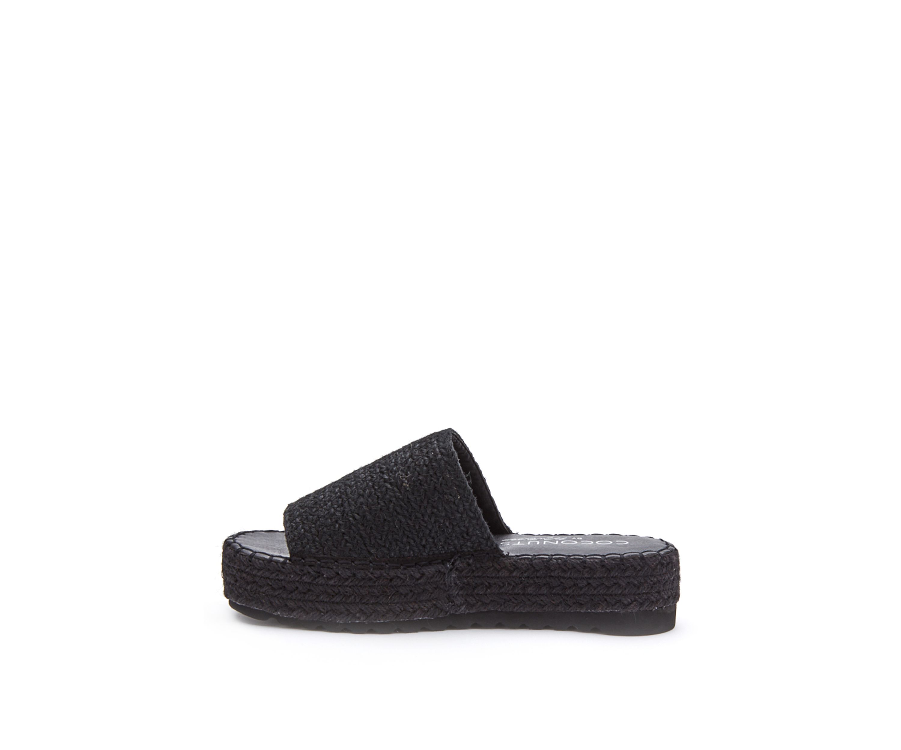 Vegan, one band platform sandal.
